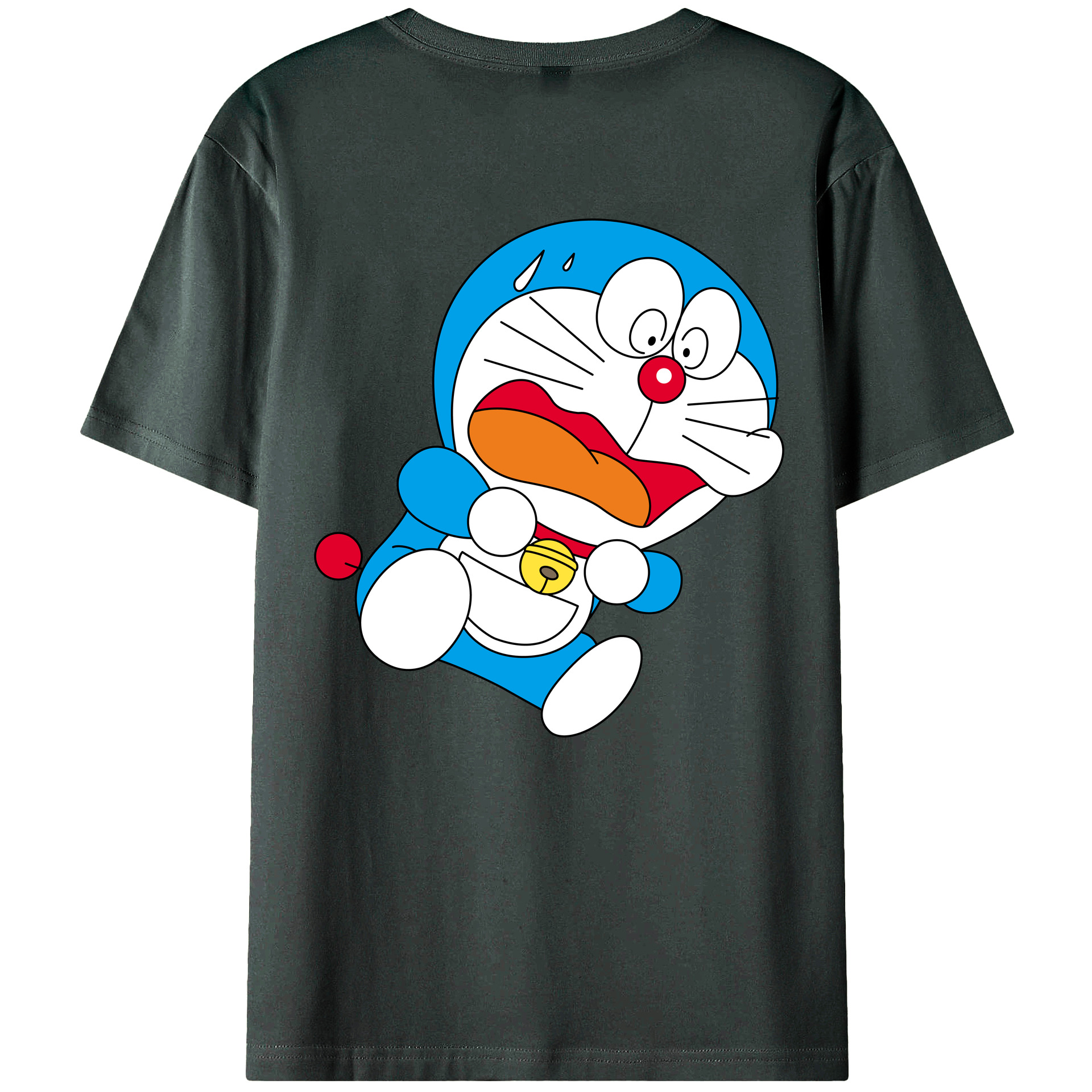 （画像用） ドラえもん Doraemon 綿100％ メンズ半袖Tシャツ（バックプリント） 通気性